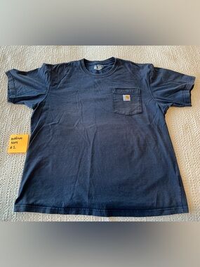 Carhartt Short Sleeve Pocket Tee - Navy Blue